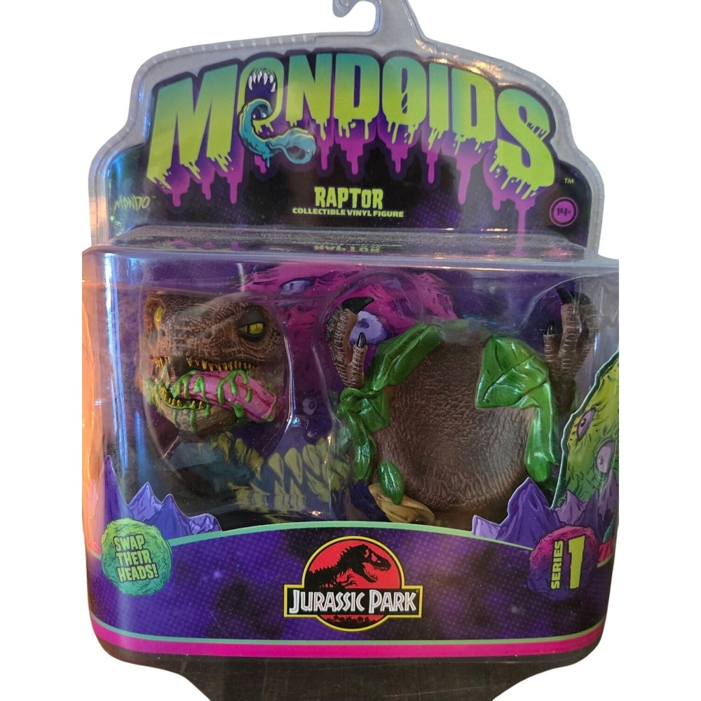 Mondoids Raptor Collectible Vinyl‎ Figure Jurassic Park Series 1 Swap Heads